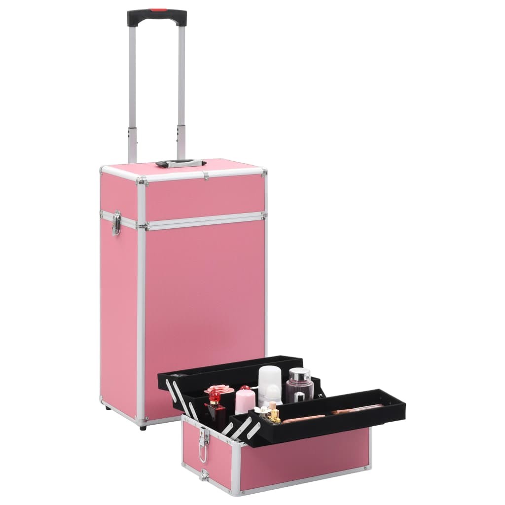Make-up Trolley Aluminium Pink